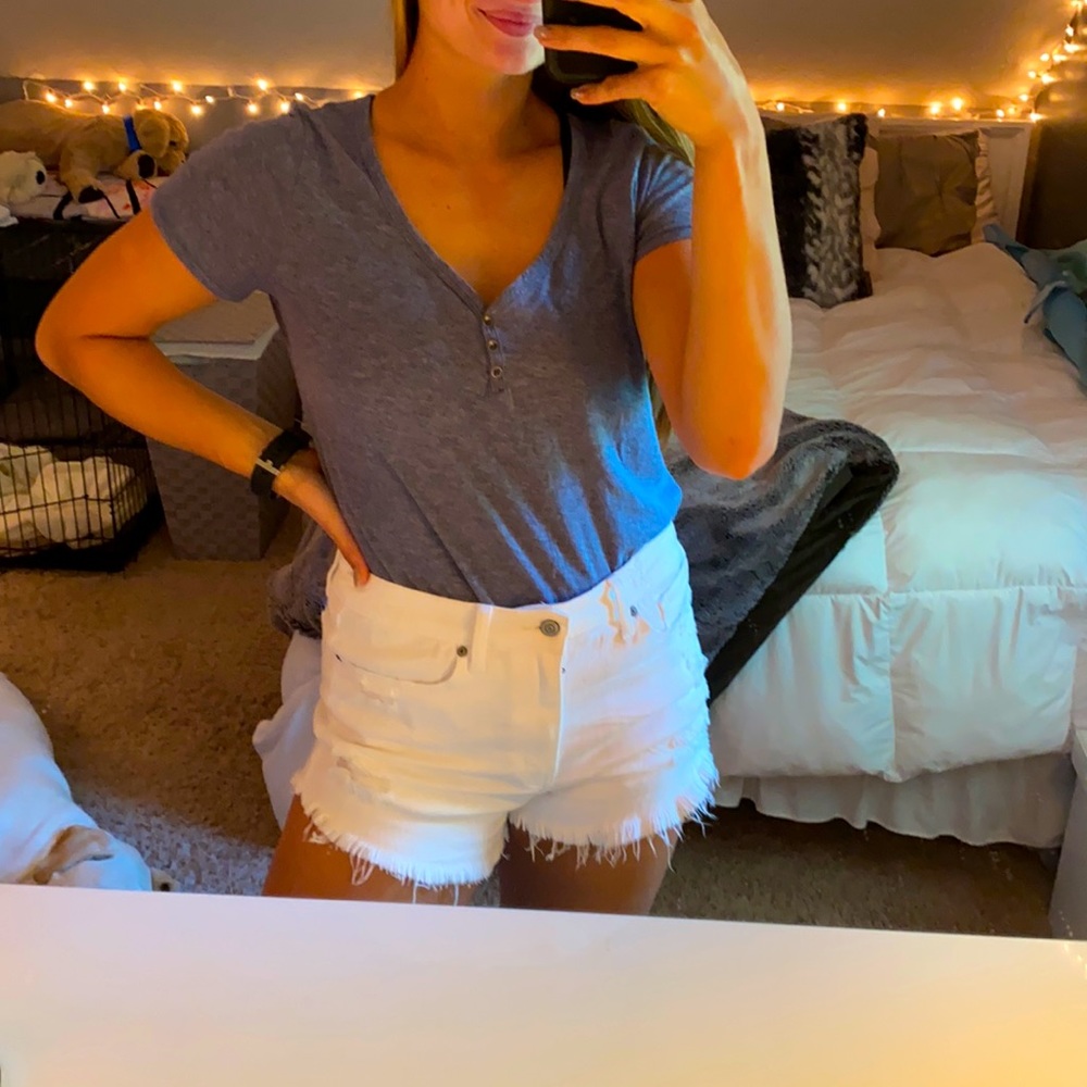 V-neck Button Top